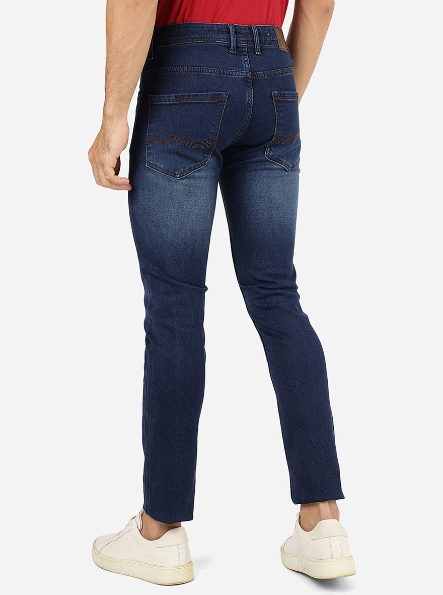 Mid Blue Washed Narrow Fit Jeans | Greenfibre