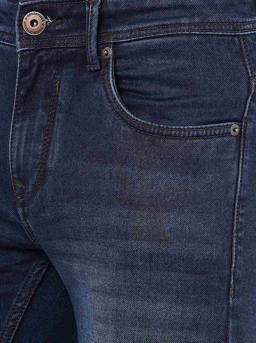 Mid Blue Washed Narrow Fit Jeans | Greenfibre