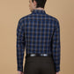 Blue Checked Slim Fit Formal Shirt | Greenfibre
