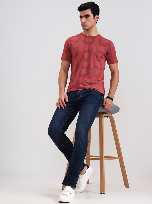 Dark Indigo Blue Washed Slim Fit Jeans | Greenfibre