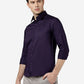 Mulberry Purple Solid Slim Fit Casual Shirt | Greenfibre