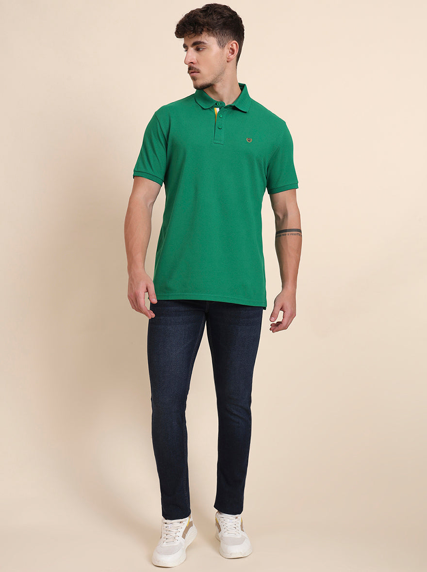 Mid Night Blue Washed Narrow Fit Jeans | Greenfibre