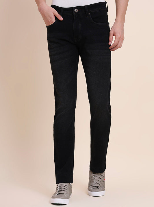 Charcoal Grey Washed Narrow Fit Jeans | Greenfibre