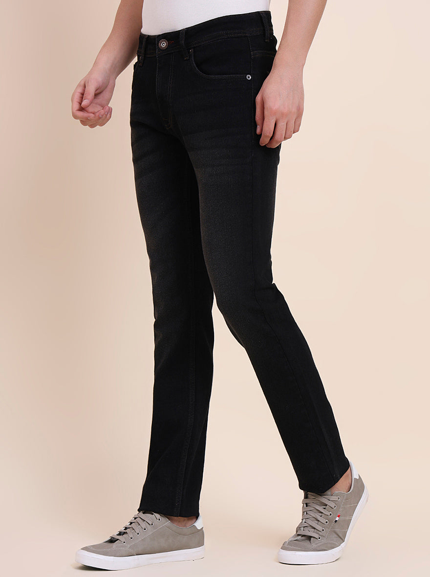 Charcoal Grey Washed Narrow Fit Jeans | Greenfibre