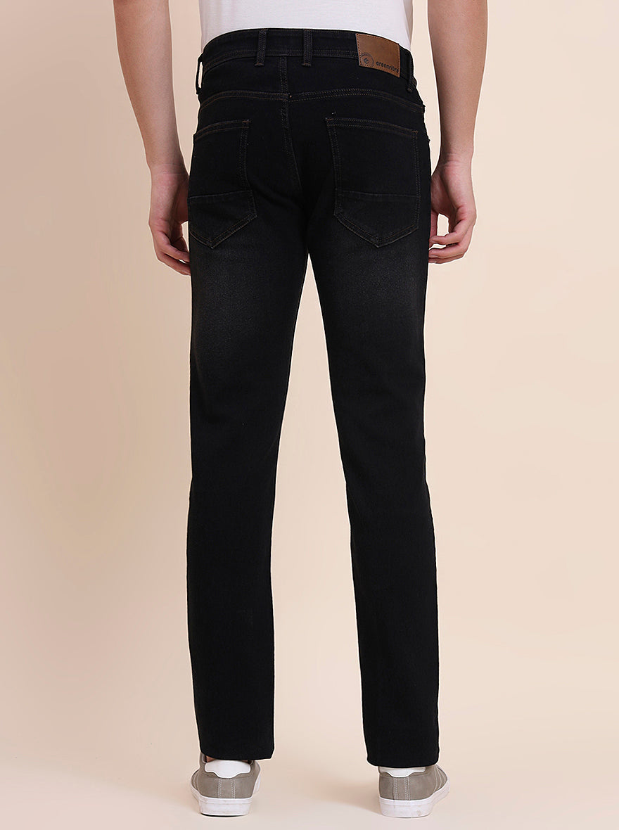 Charcoal Grey Washed Narrow Fit Jeans | Greenfibre