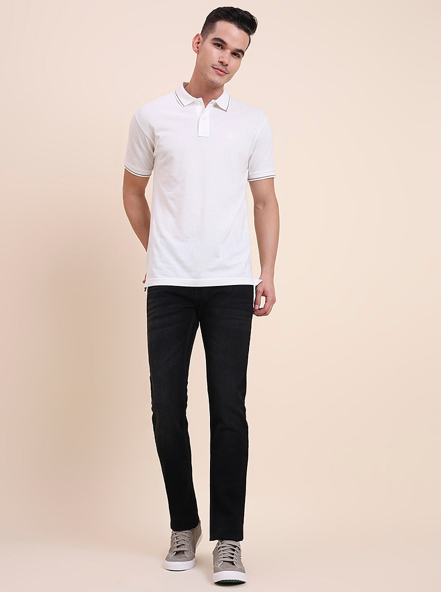Charcoal Grey Washed Narrow Fit Jeans | Greenfibre