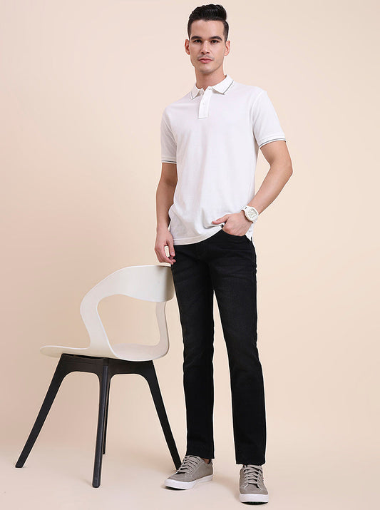 Charcoal Grey Washed Narrow Fit Jeans | Greenfibre