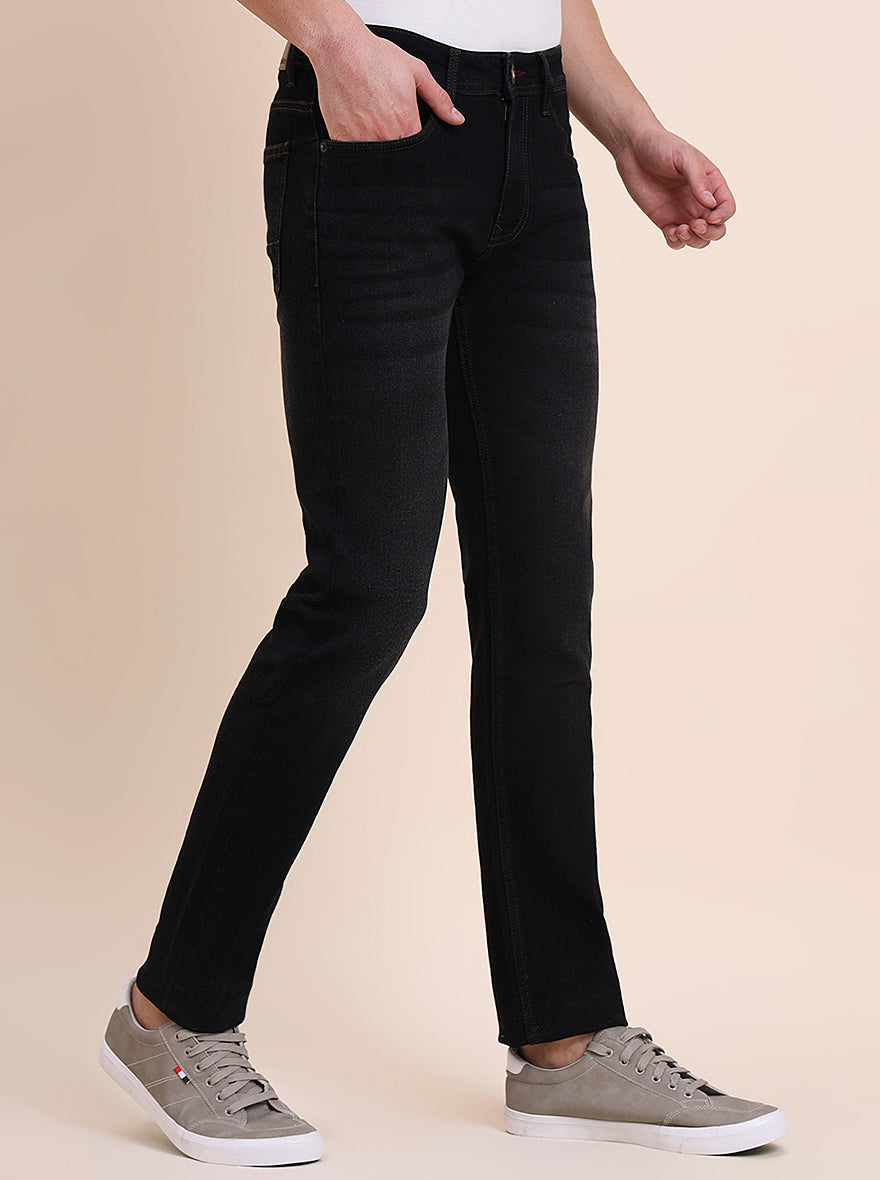 Charcoal Grey Washed Narrow Fit Jeans | Greenfibre