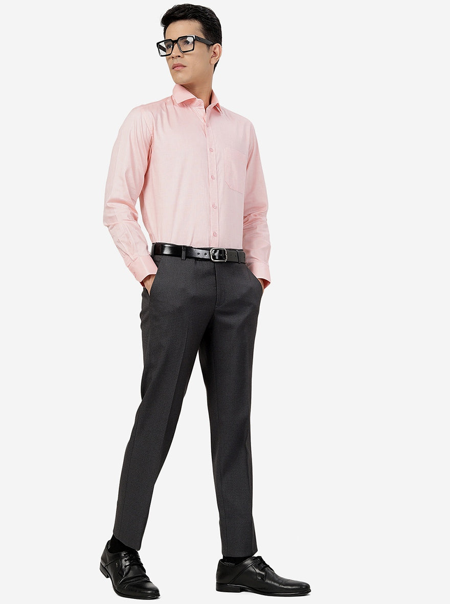 Orange Solid Slim Fit Formal Shirt | Greenfibre