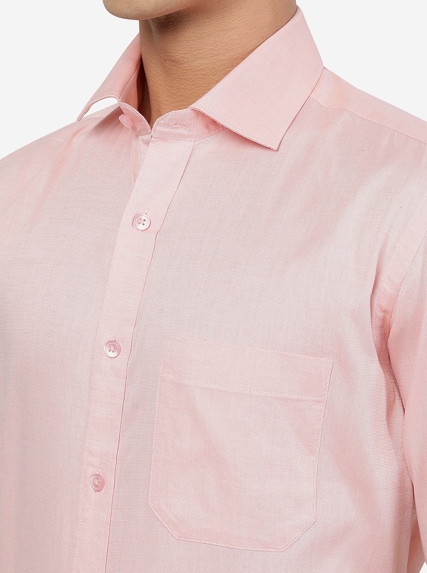 Orange Solid Slim Fit Formal Shirt | Greenfibre