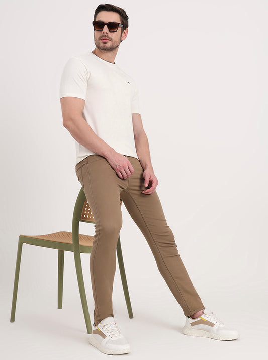Camel Brown Washed Urban Fit Jeans | Greenfibre