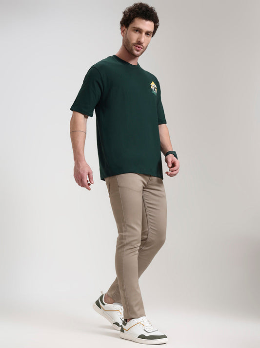 Khaki Washed Narrow Fit Jeans | Greenfibre