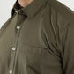 Olive Green Solid Smart Fit Semi Casual Shirt | Greenfibre
