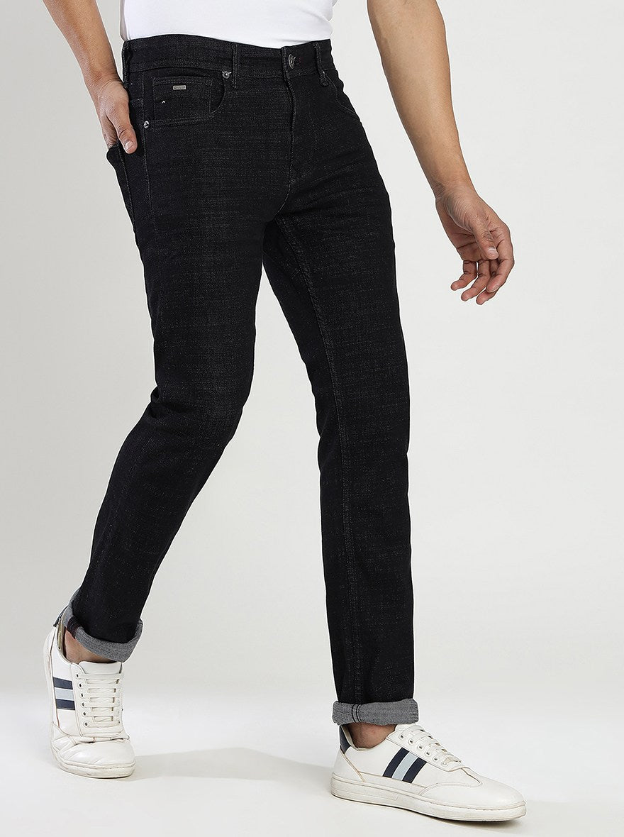 Black Washed Narrow Fit Jeans | Greenfibre