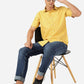 Mustard Yellow Solid Slim Fit Semi Casual Shirt | Greenfibre
