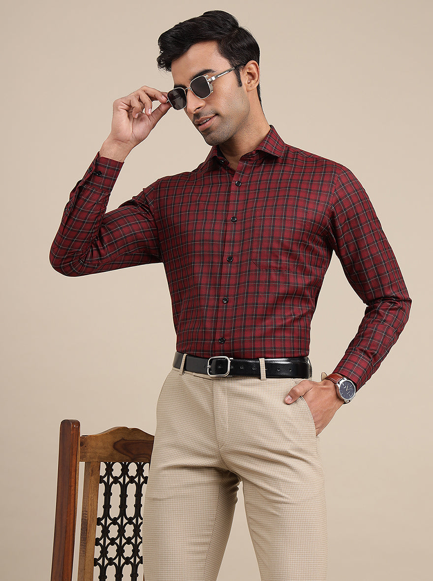 Shirt Outfit Men Black Dress Pants Red Shirt Greenfibre Slim Fit