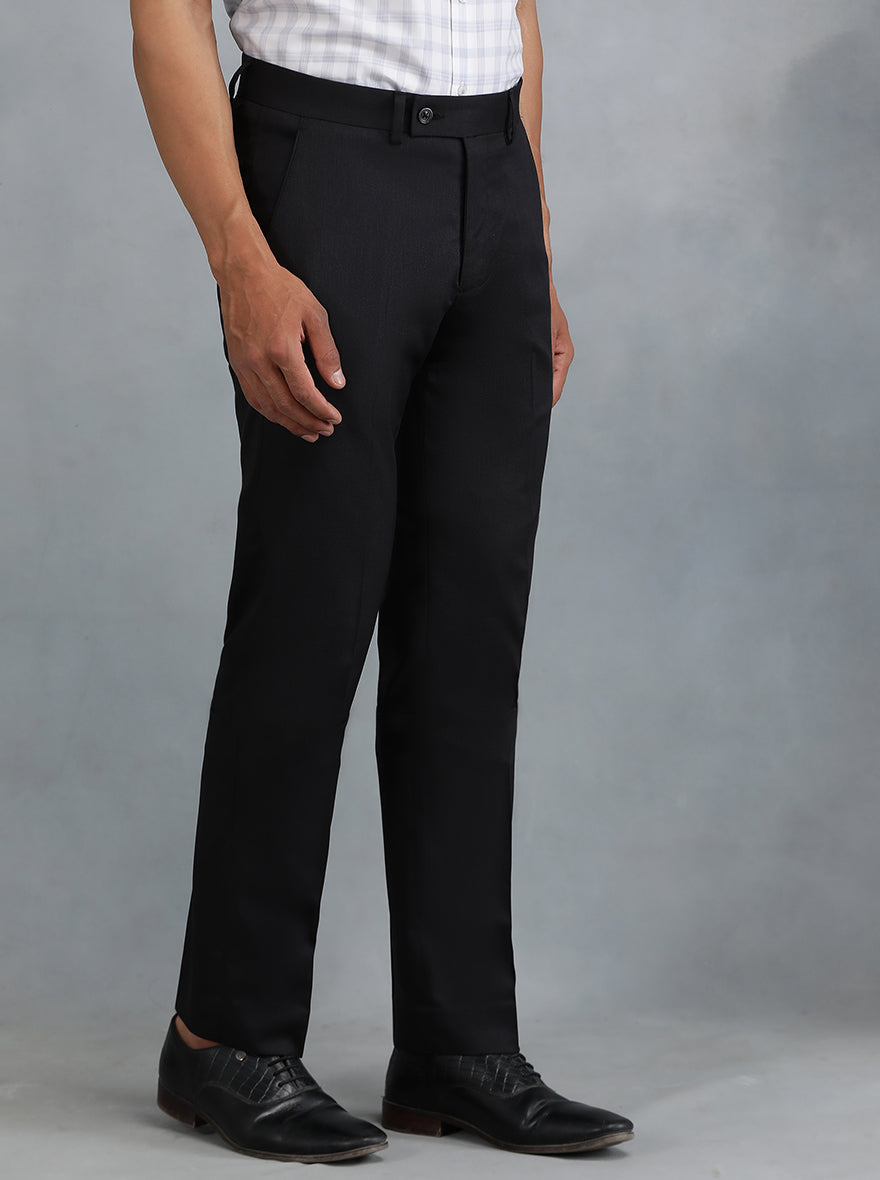 Coffee Brown Solid Super Slim Fit Formal Trouser | Greenfibre
