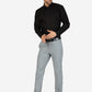 Steel Grey Solid Super Slim Fit Formal Trouser | Greenfibre