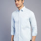 Light Blue Solid Slim Fit Casual Shirt | Greenfibre