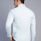 Light Blue Solid Slim Fit Casual Shirt | Greenfibre