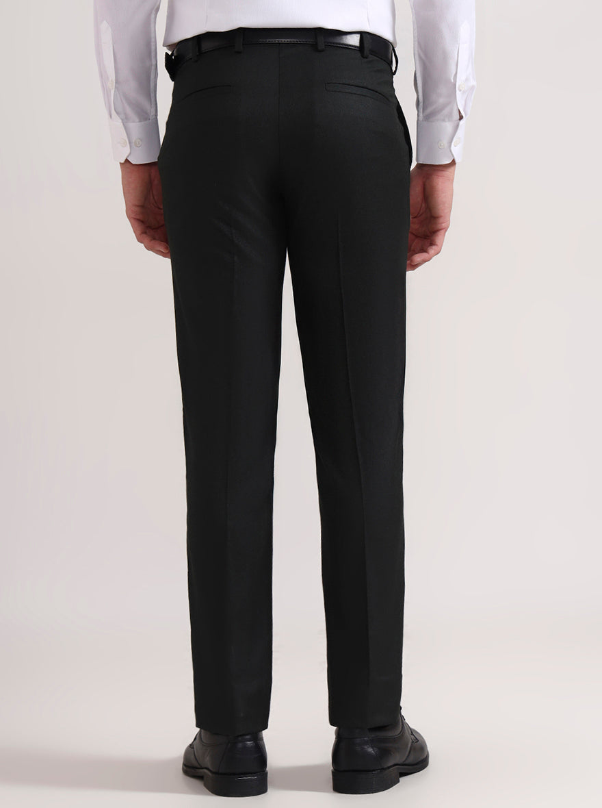 Green Solid Slim Fit Formal Trouser | Greenfibre