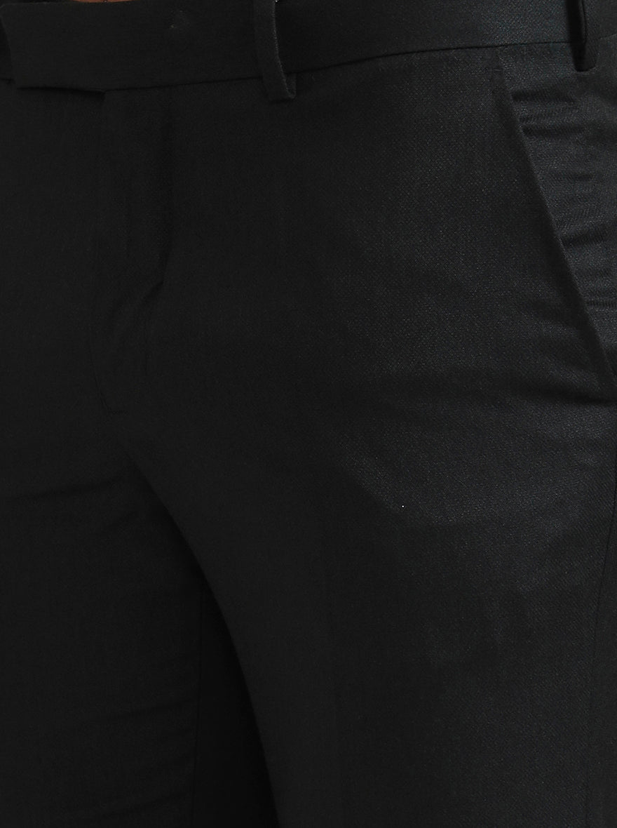 Green Solid Slim Fit Formal Trouser | Greenfibre