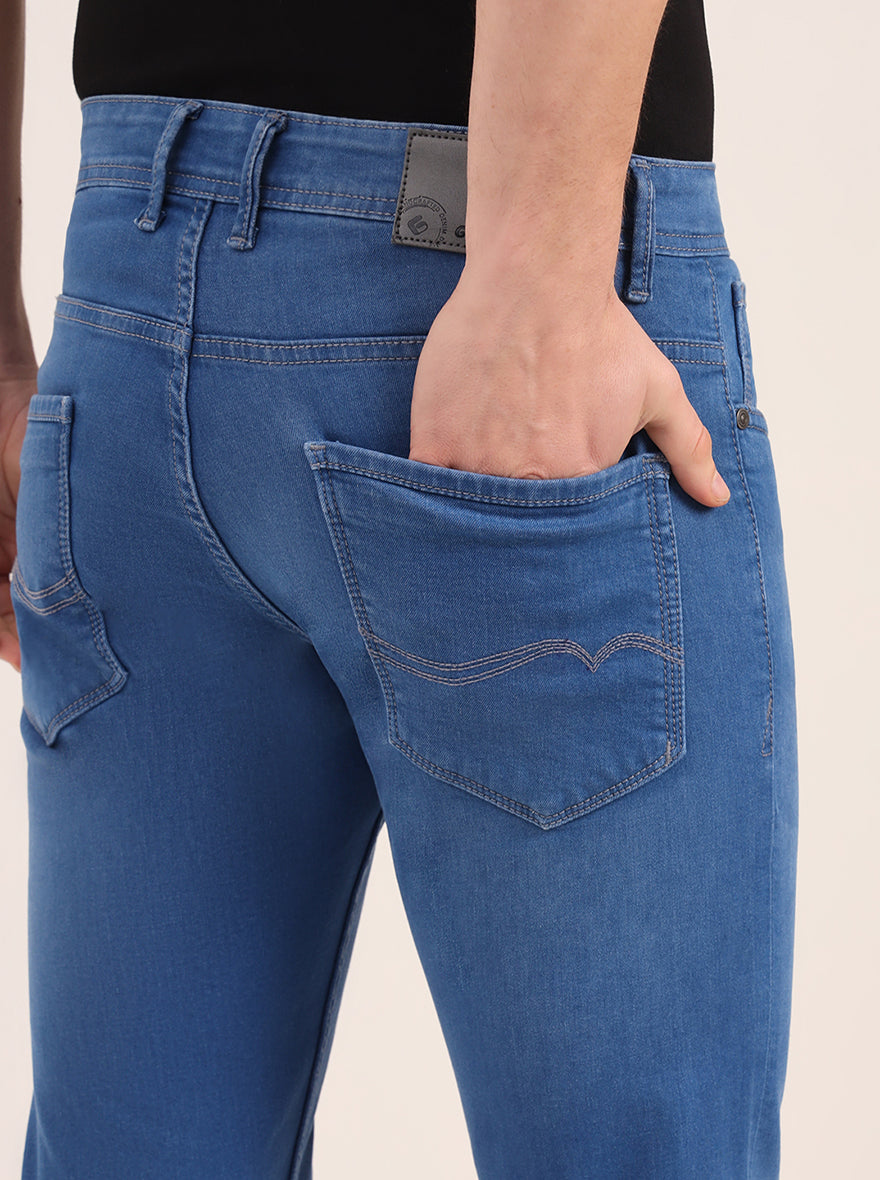 Blue Washed Narrow Fit Jeans | Greenfibre