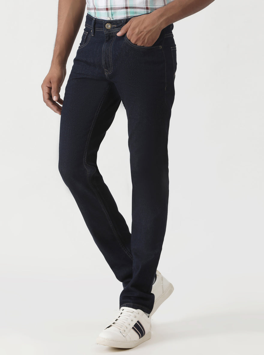 Raw Blue Washed Slim Fit Jeans | Greenfibre