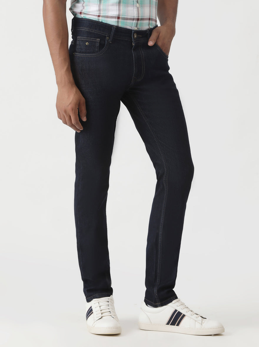 Raw Blue Washed Slim Fit Jeans | Greenfibre