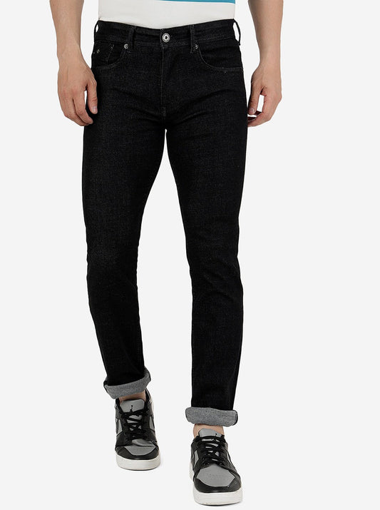 Black Solid Narrow Fit Jeans | Greenfibre