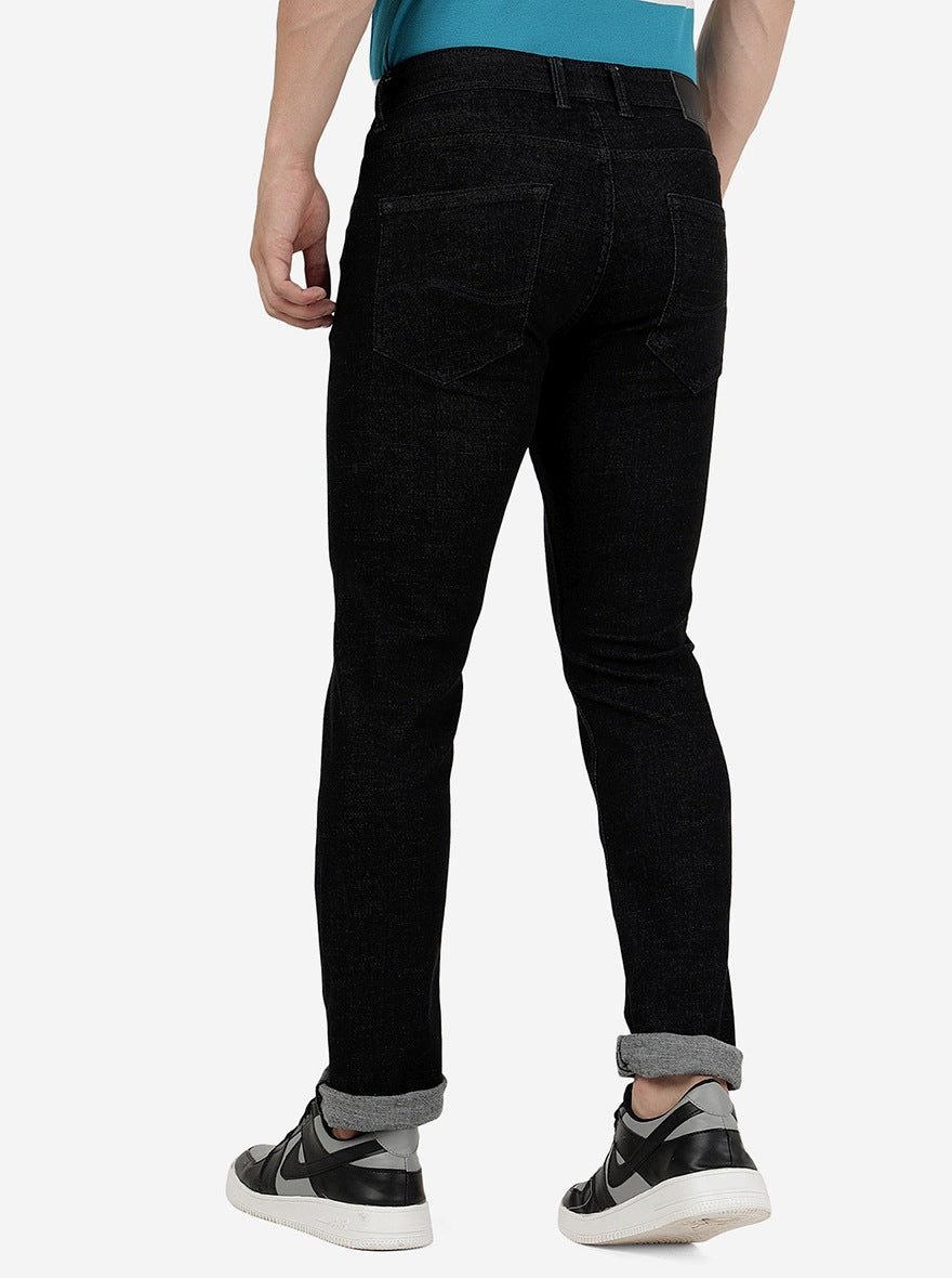 Black Solid Narrow Fit Jeans | Greenfibre