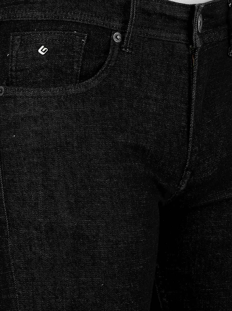 Black Solid Narrow Fit Jeans | Greenfibre