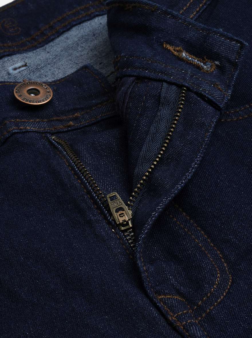 Raw Blue Washed Straight Fit Jeans | Greenfibre