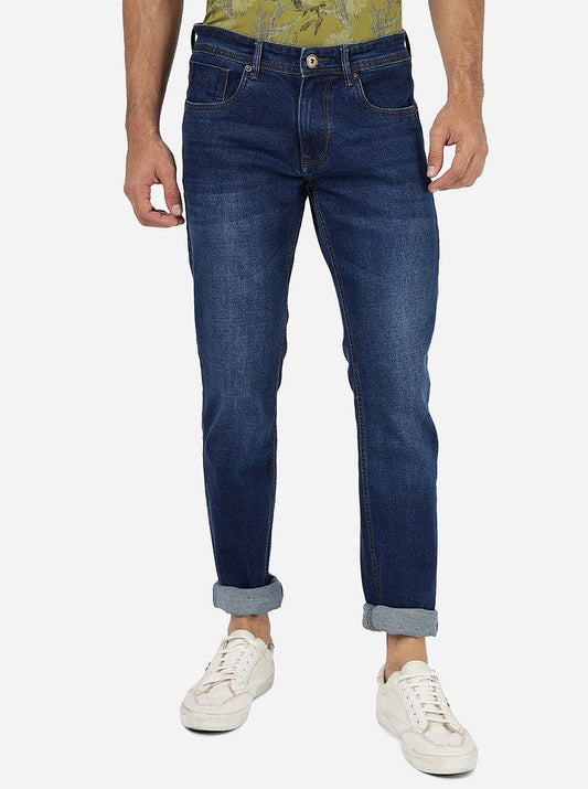 Denim Blue Washed Narrow Fit Jeans | Greenfibre