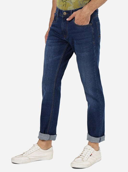 Denim Blue Washed Narrow Fit Jeans | Greenfibre