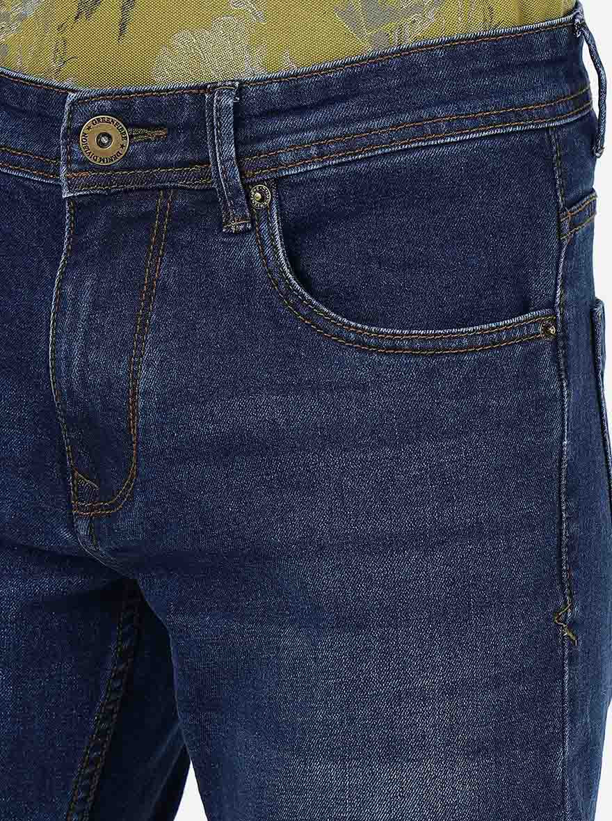 Denim Blue Washed Narrow Fit Jeans | Greenfibre