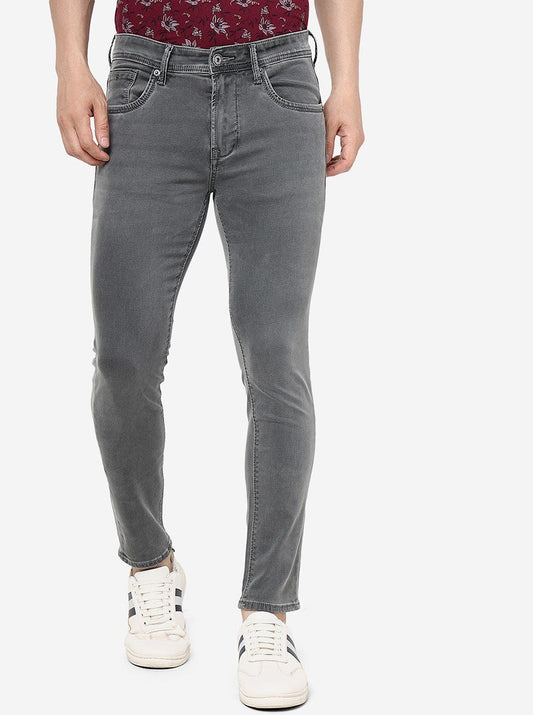 Mid Grey Solid Urban Fit Jeans | Greenfibre