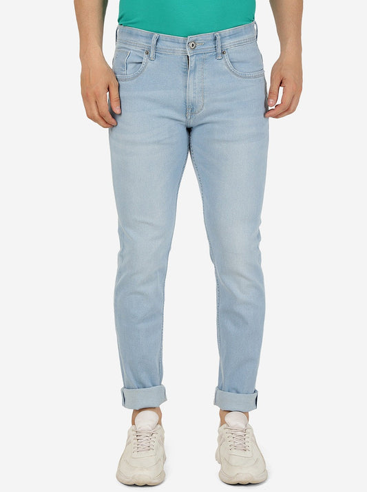Ice Blue Washed Narrow Fit Jeans | Greenfibre