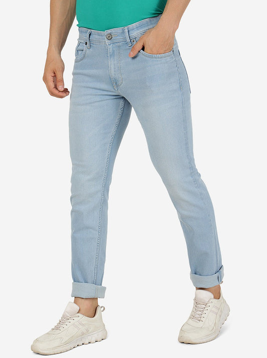 Ice Blue Washed Narrow Fit Jeans | Greenfibre