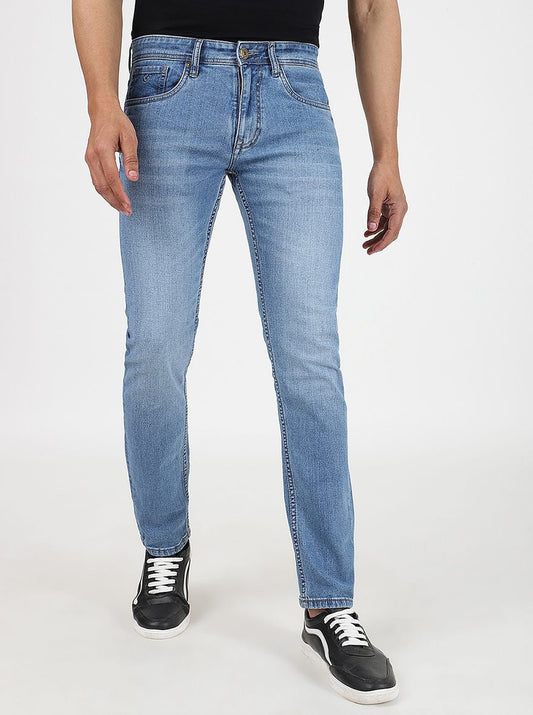 Blue Washed Narrow Fit Jeans | Greenfibre