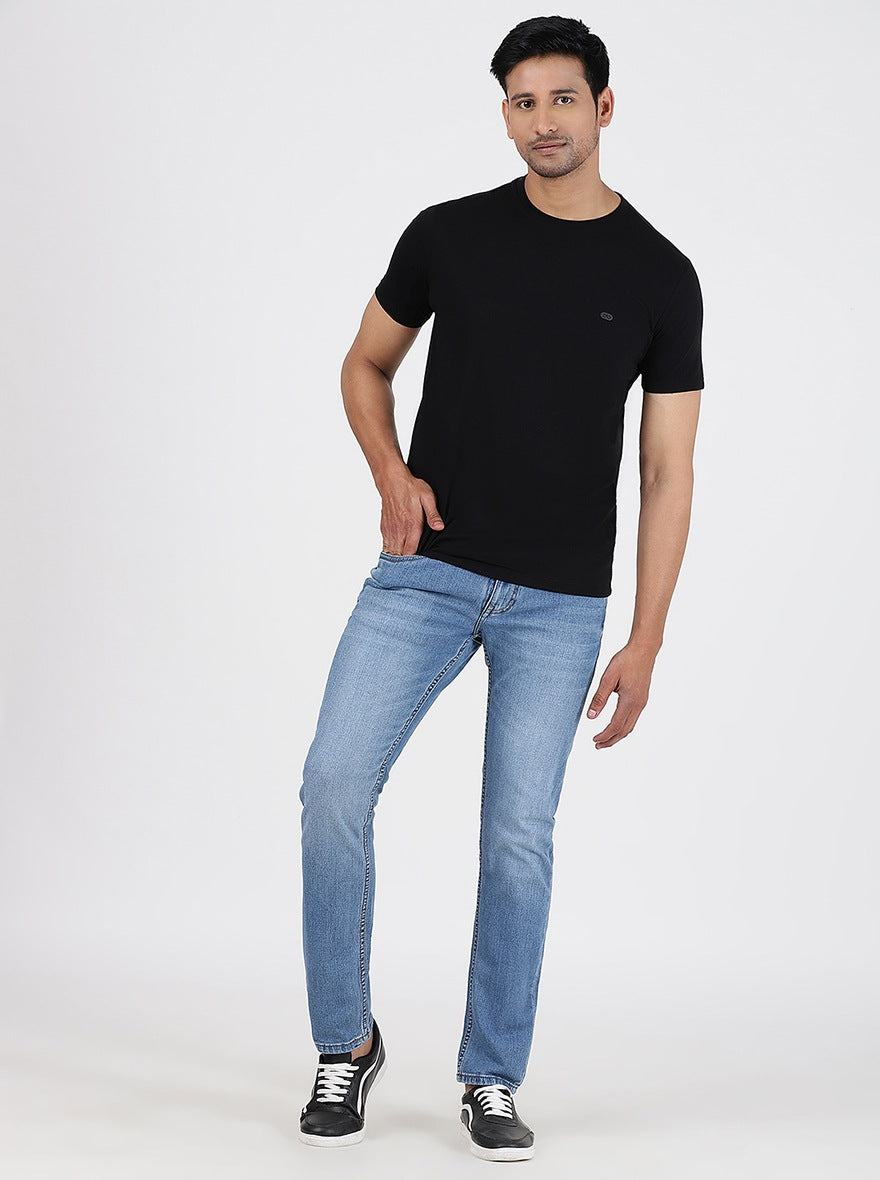Blue Washed Narrow Fit Jeans | Greenfibre