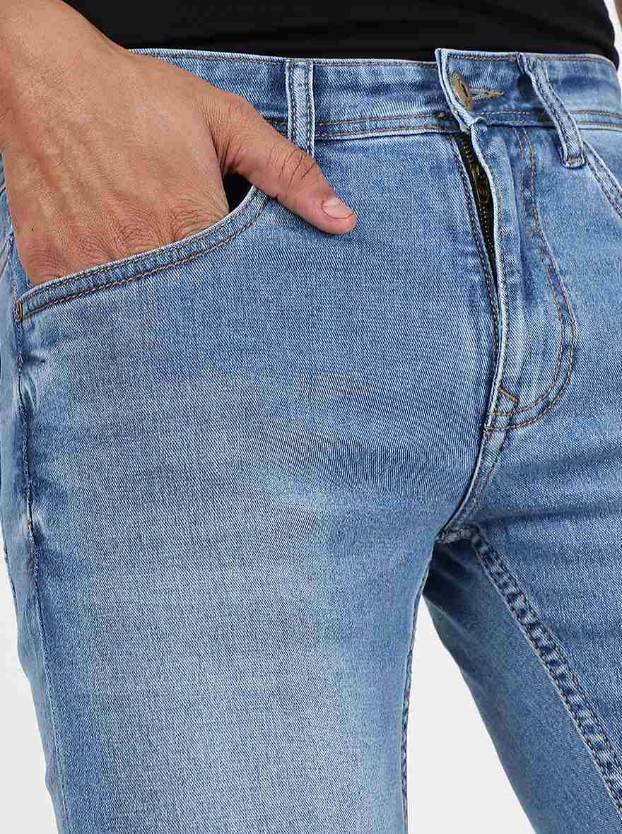 Blue Washed Narrow Fit Jeans | Greenfibre