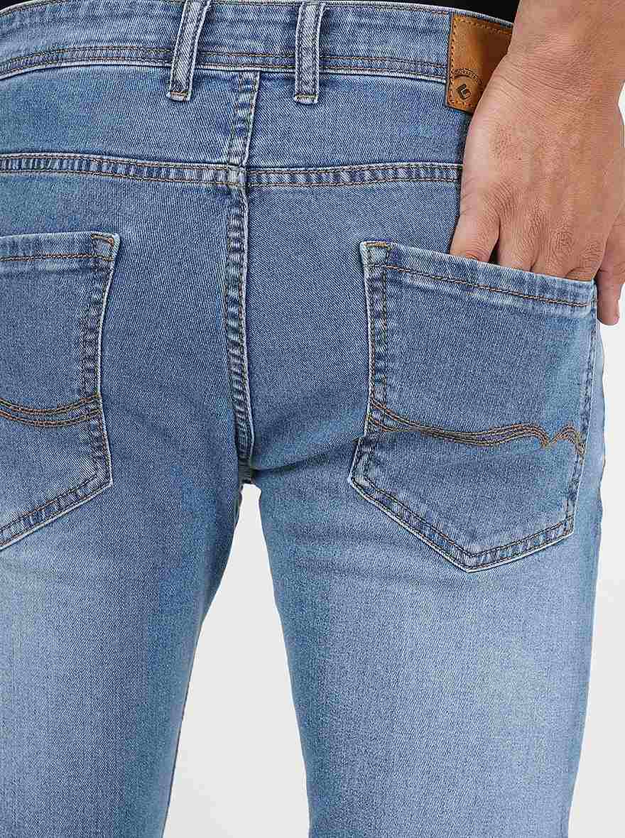 Blue Washed Narrow Fit Jeans | Greenfibre