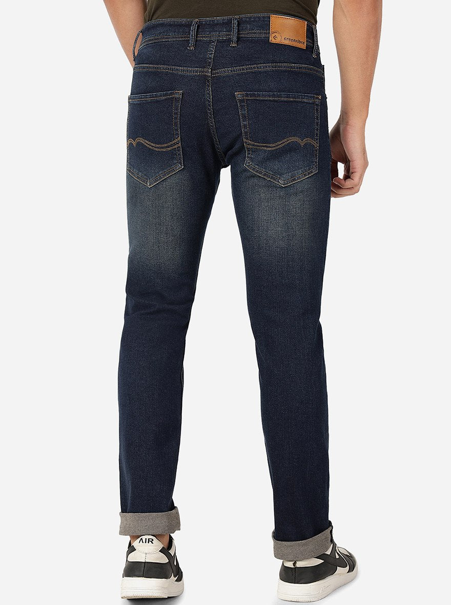 Tinted Blue Washed Narrow Fit Jeans | Greenfibre