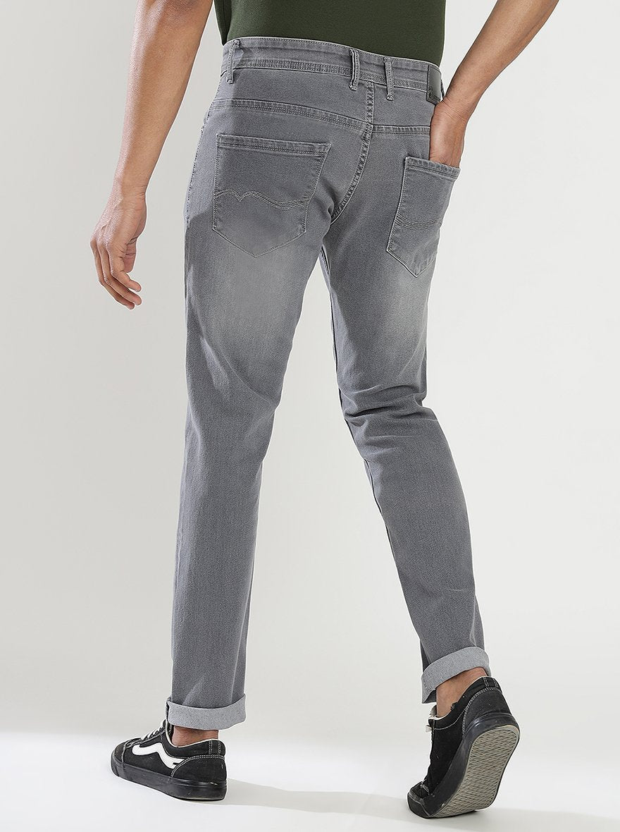 Grey Washed Narrow Fit Jeans | Greenfibre
