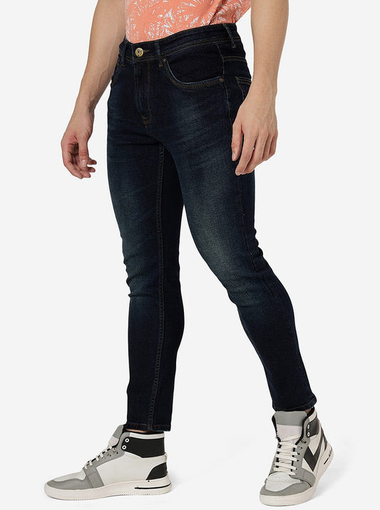 Tinted Blue Solid Urban Fit Jeans | Greenfibre