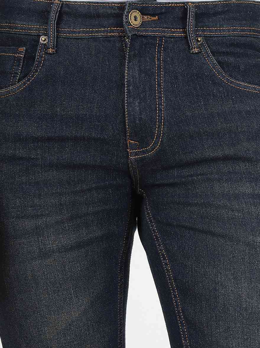 Dark Grey Washed Narrow Fit Jeans | Greenfibre