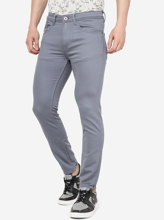 Pastel Blue Solid Urban Fit Jeans | Greenfibre