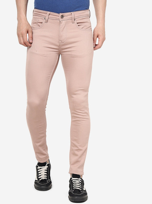Garnet Pink Solid Urban Fit Jeans | Greenfibre