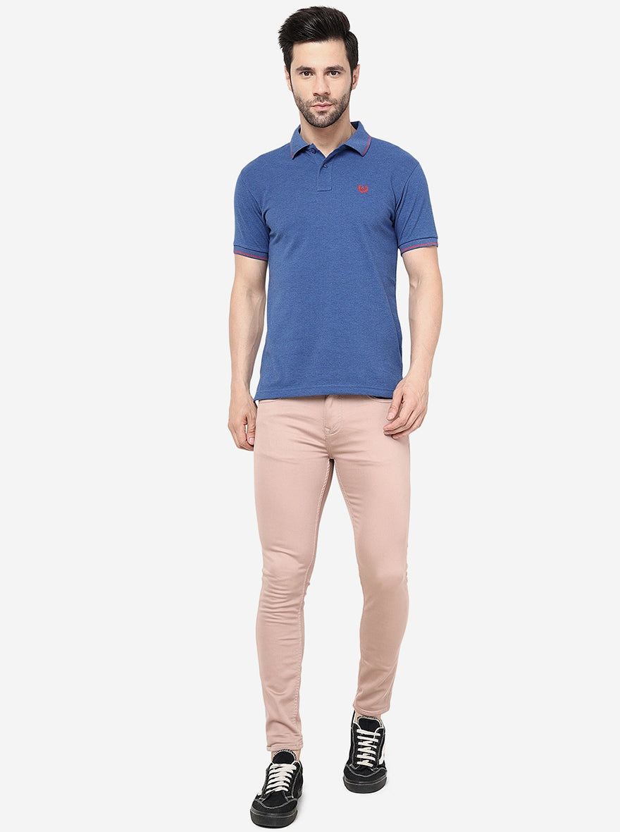 Garnet Pink Solid Urban Fit Jeans | Greenfibre